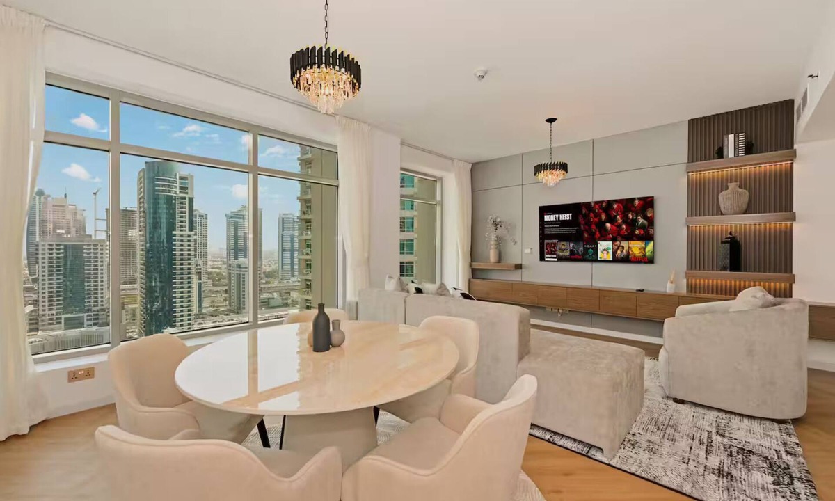 Al Sufouh 2 Apartment | Curated High-Floor 2BR+Sofa Bed/Marina/Water View