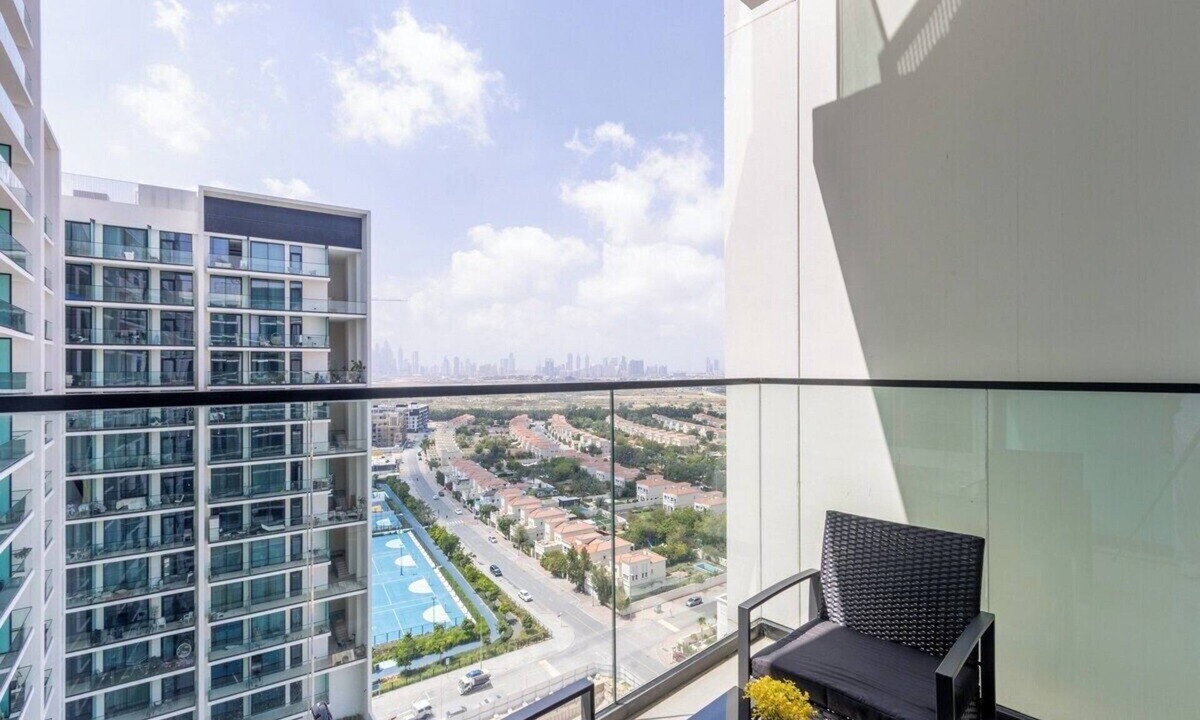 Jumeirah Village Circle Apartment | Elegant 1BR with Balcony & Skyline Views