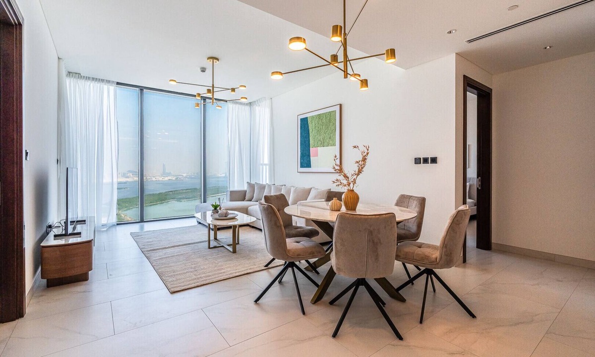 Nad Al Sheba Apartment | Elegant 2-Bedroom Apartment with Stunning City and Water Views