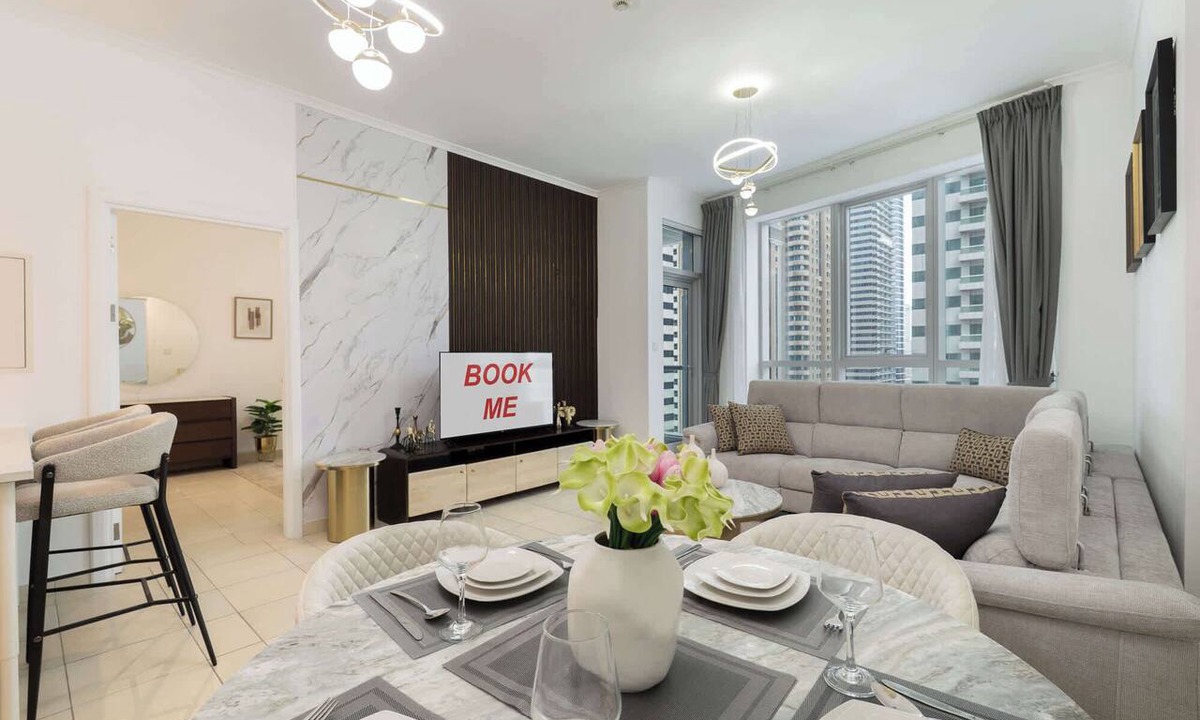 Dubai Marina Apartment | Free housekeeping visits during your stay - StayShort - Contemporary 1BR Escape for 4 in Dubai Marina
