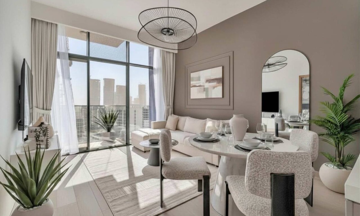 Nad Al Sheba Apartment | Free housekeeping visits during your stay - StayShort - Chic Modern 1BR that Sleeps 4 at Riviera Beachfront
