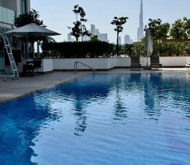 Jadaf Apartment | Burj Khalifa view modern 1BHK with balcony
