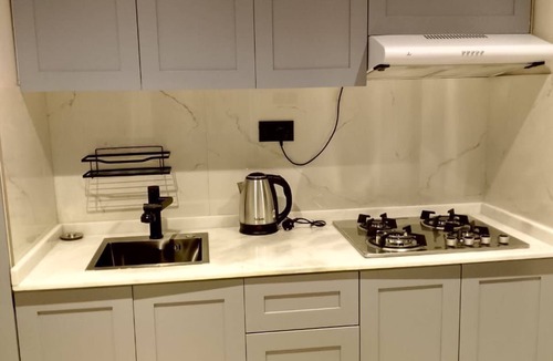 Dubai Apartment | Chic 1-bedroom apartment in pleasant Hartland Waves with AC, fitness room, WiFi