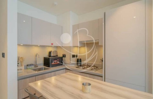 Dubai Apartment | Chic 1-bedroom apartment in pleasant Hartland Waves with AC, fitness room, WiFi