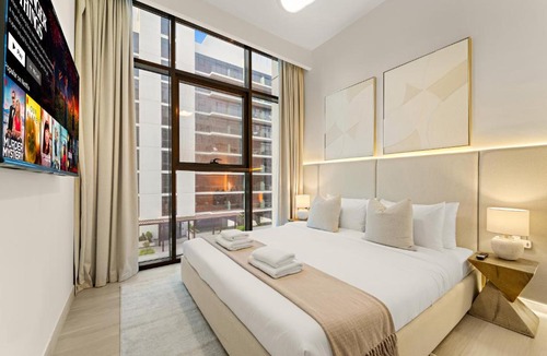Nad Al Sheba Apartment | Cozy 1BR with Pool View & Balcony