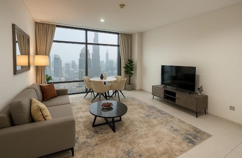 DIFC Apartment | DIFC Index Tower Burj Khalifa View 1BR