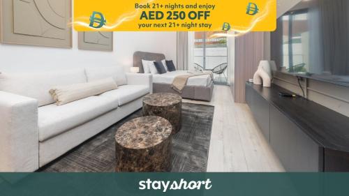 Jumeirah Village Triangle Apartment | Free housekeeping visits during your stay - StayShort - Stylish Studio in JVT Sleeps 3 with Patio