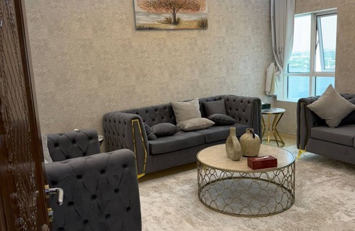 Ajman Apartment | Luxury Al Khor Waterfront Retreat Designer 1BR in Orient Towers Panoramic Views