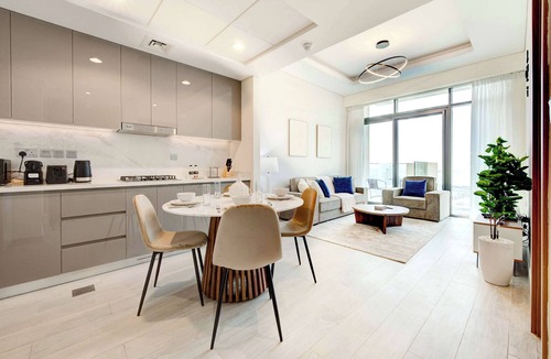 Jadaf Apartment | Premium 1BR, Furnished with Pool View in Al Jaddaf