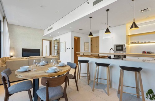 Jumeirah Village Circle Apartment | Urban Chic 1 Bedroom w/big Balcony Kitchen in JVC
