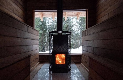 Salmon Arm Cabin | Violet Cabin at Tin Poppy: Off-Grid Glamping + Private Sauna near Salmon Arm, BC