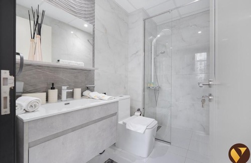 Discovery Gardens Apartment | Vogue Vacation Homes, Al Furjan Pearlz by Danube near Ibn Battuta Mall, One Bedroom Apartment with Balcony and vibrant community view, Access to all Amenities, Walkable to Al Furjan Metro Station