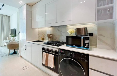 Jumeirah Village Circle Apartment | Warm-Toned Studio with City Views in Binghatti Azure!