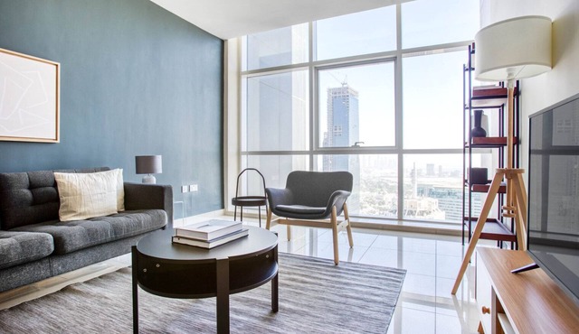 Blueground | Trade Centre 1, pool, nr Dubai Mall