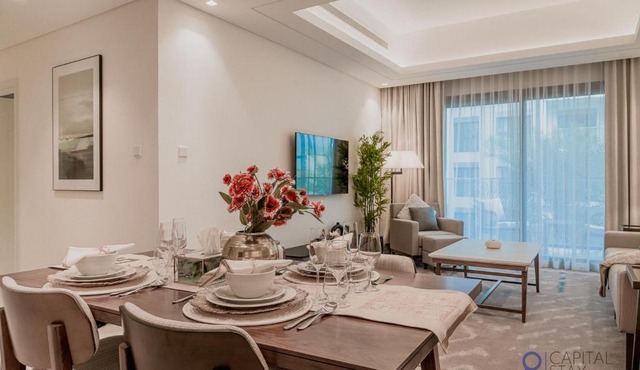 Capital Stay- Private Two Bed Apartment - The Address Beach Resort Residences Fujairah