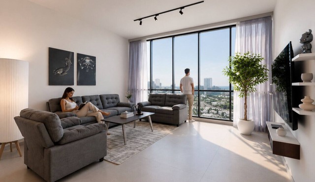HAVN - High-Floor 2- Bed at Hilliana, Burj View