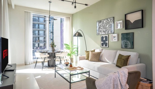 New 1BR in Creek Island with Balcony, Pool & Gym