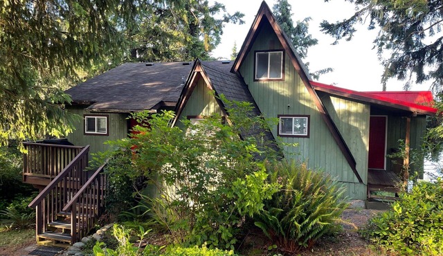 Serene A-frame cabin with ocean and mountain views! in Sooke