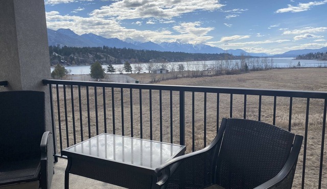 Top floor condo on Lake Windermere with spectacular lake and Mountain View’s in Invermere