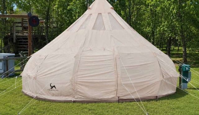 Winter-Ready Heated Glamping Tent | HydroSpa in Stettler