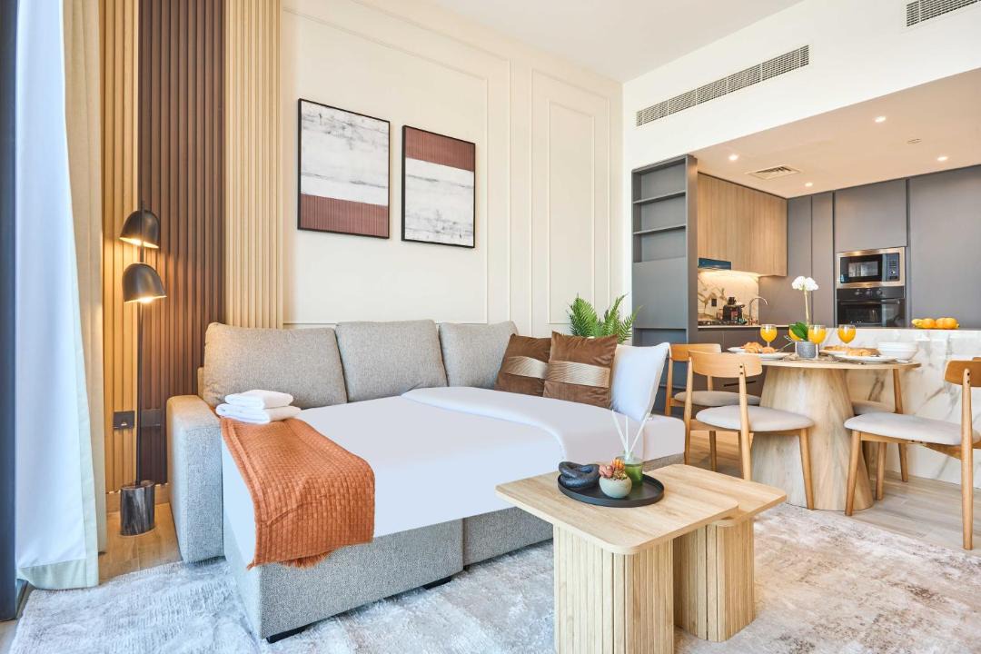Al Barsha Apartment | Stylish 1BR near Miracle Garden - Oxford Gardens