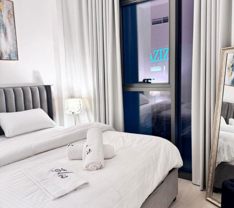 Jadaf Apartment | Burj Khalifa view modern 1BHK with balcony
