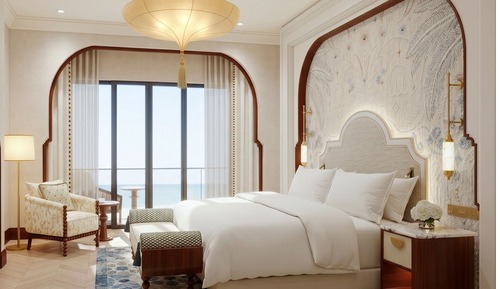 Junior Suite, King bed, sofa bed, Sea view, Lounge and Spa access & benefits, kids club, cinema