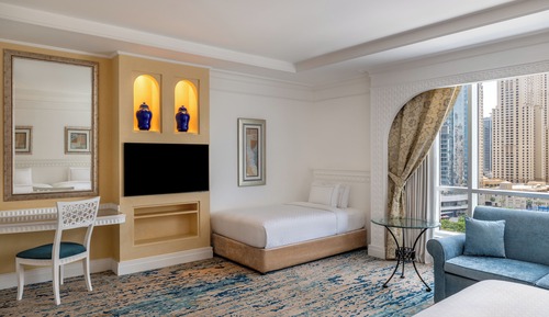 Tower Family Suite - Spacious 1-Bedroom with Partial Sea View and Private Beach Access