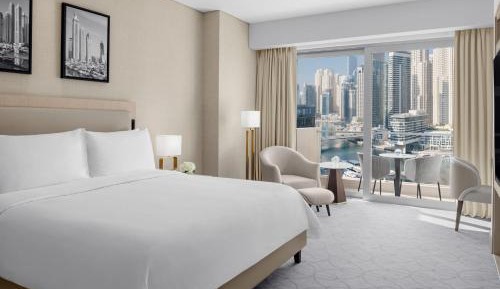 Executive Marina View Room, King bed, Club lounge access with Breakfast, Lunch & Dinner, Including direct access to Dubai Marina Mall & Marina Walk