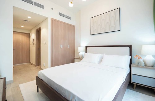 Nad Al Sheba Apartment | Modern Studio in Azizi Riviera 46