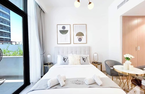 Nad Al Sheba Apartment | Elegant Studio With Balcony on the Riviera Dubai