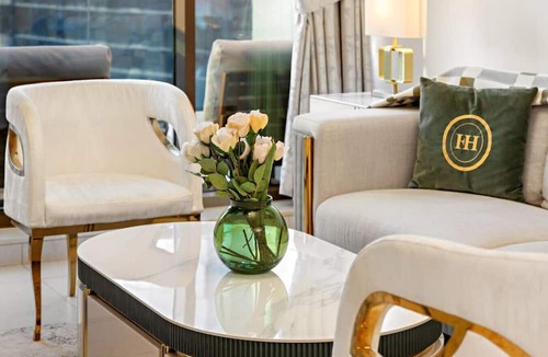 Business Bay Apartment | Elegant 2BR with Balcony and Full Burj Khalifa Skyline Views