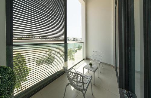 Al Hamriya Apartment | Seaview Studio with Balcony In Blue Bay Walk