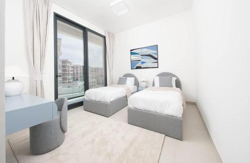Al Hamriya Apartment | Stylish 2BR in Blue Bay Walk Ajmal Makan