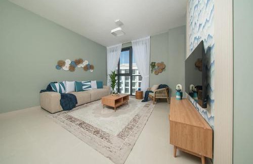 Al Hamriya Apartment | Seaside Modern 1BR Apartment at Blue Bay Walk, Pool & Beach