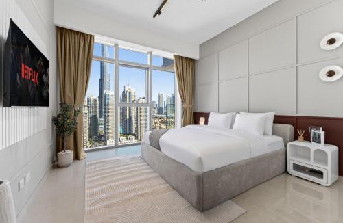 Downtown Dubai Apartment | New Downtown Bldg Near Burj View with Infinity Pool and SkyGym