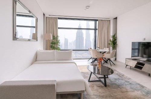 DIFC Apartment | DIFC Index Tower Burj Khalifa View 1BR