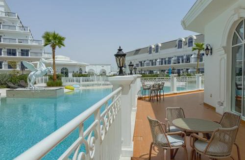 Al Barsha Apartment | 1BR Private Lagoon Resort Escape & Sunset Balcony By Green Sky Holiday Homes